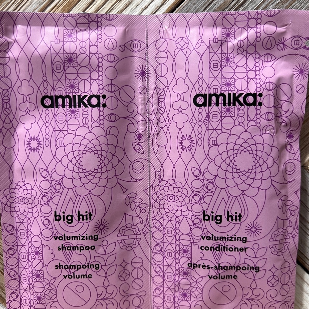 Amika Big Hit Volumizing Shampoo and Conditioner Packets